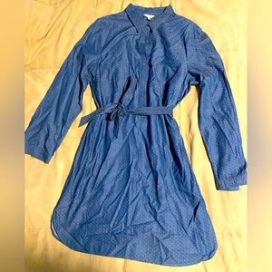 ***** SOLD ***** MAX STUDIO denim midi belted shirt dress